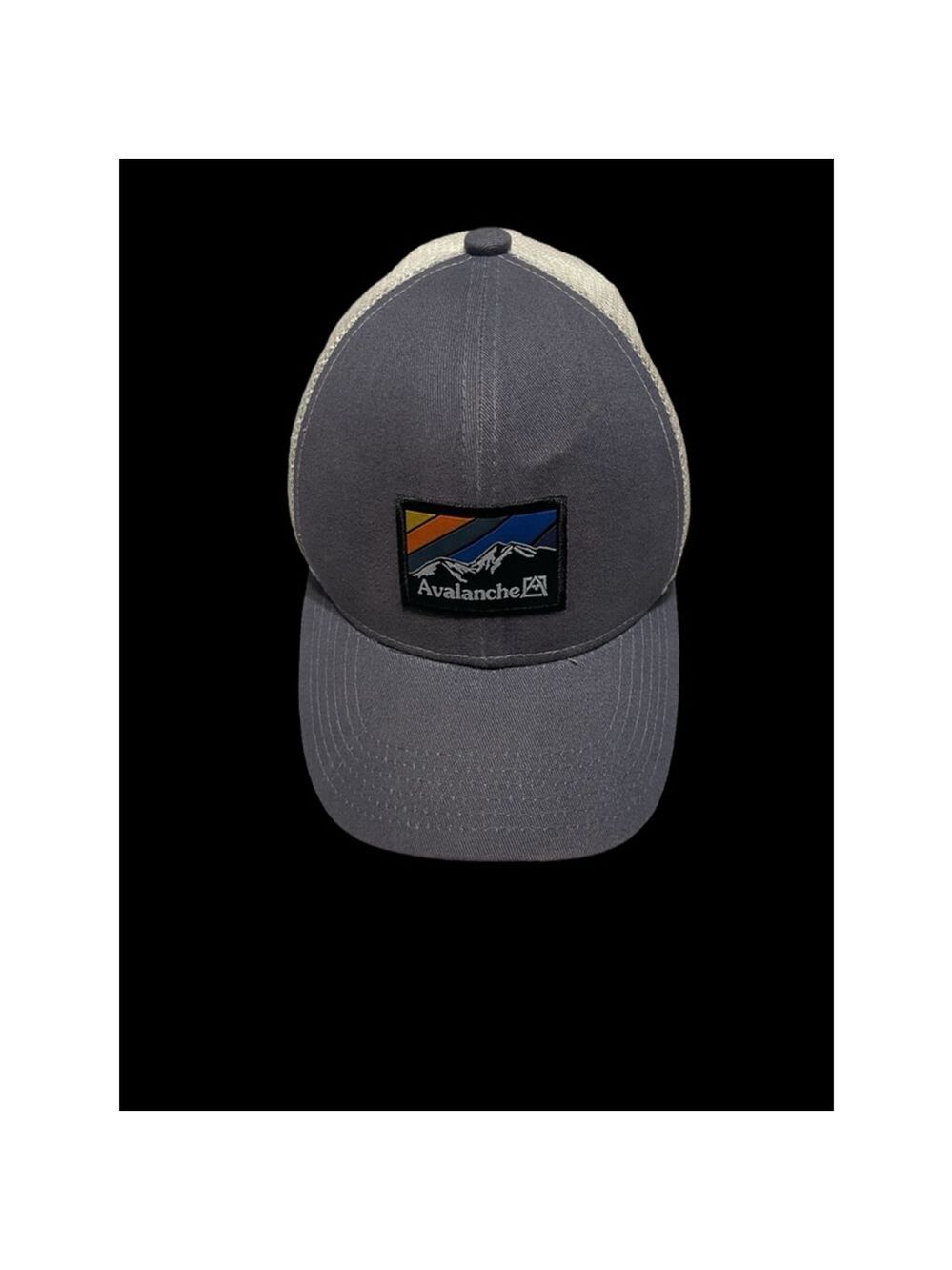 Avalanche Hat Blue White OSFM Unisex Mesh rainbow trucker SnapBack